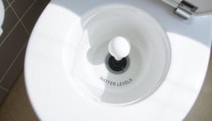 how to lower water level in toilet bowl