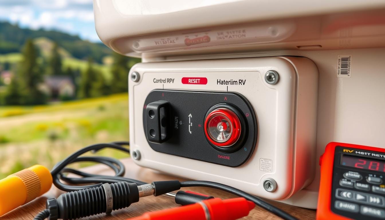 how to reset rv hot water heater