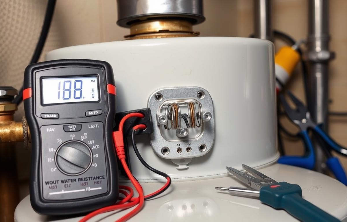 how to test a hot water heater element