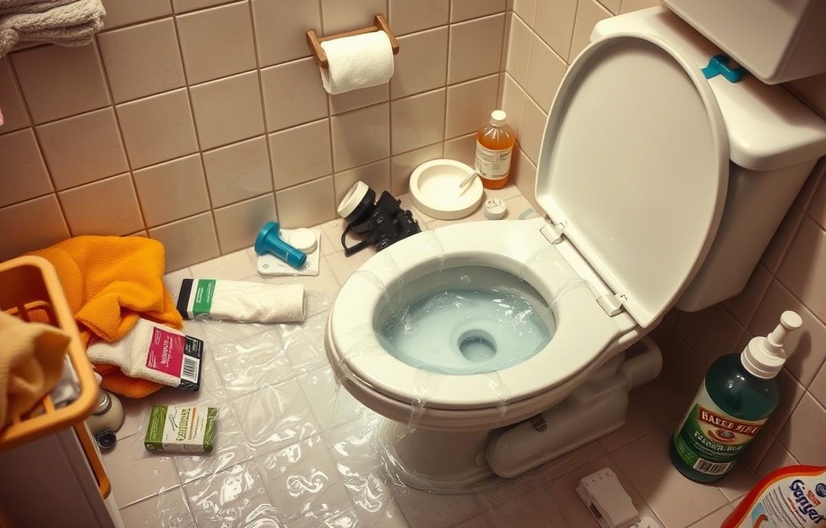 how to unclog a toilet without a plunger with poop