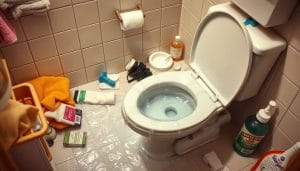 how to unclog a toilet without a plunger with poop