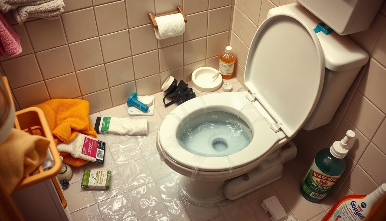 how to unclog a toilet without a plunger with poop
