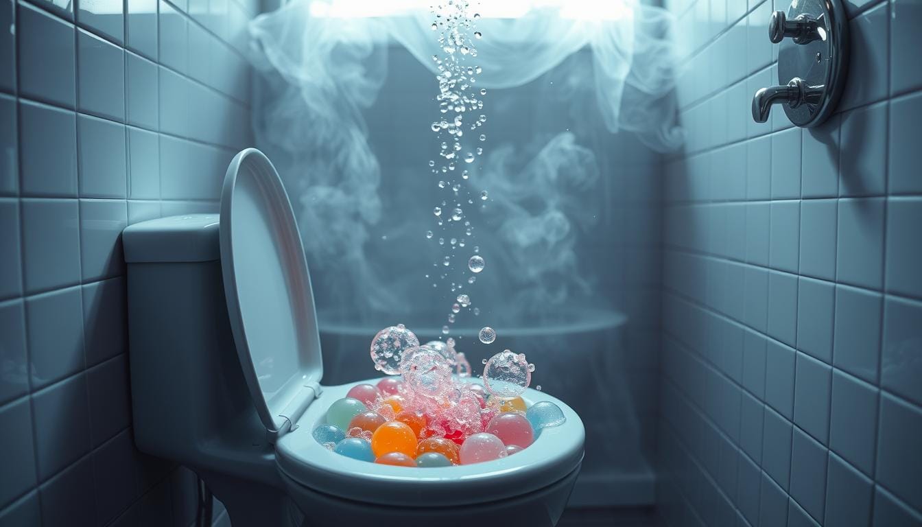 toilet bubbles when tub drains