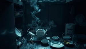 why does my dishwasher stink