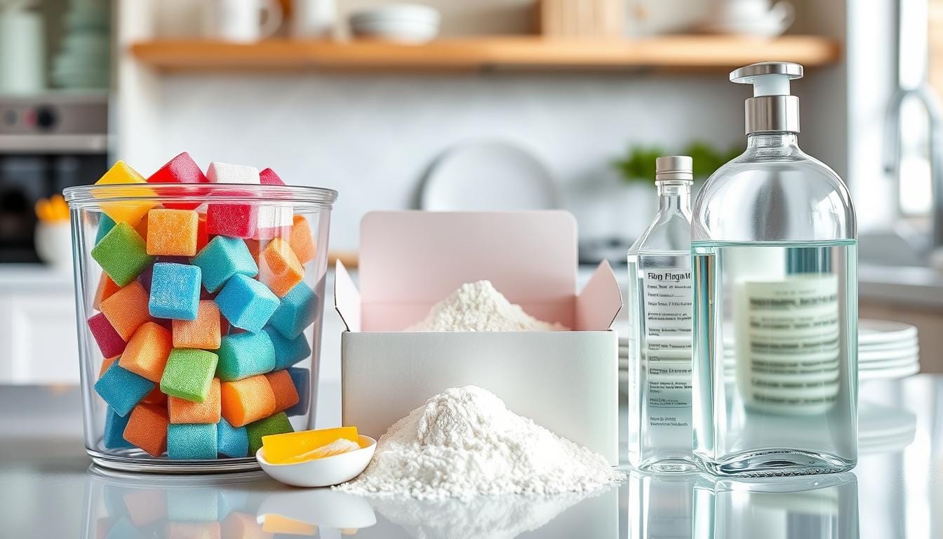 Dishwasher soaps pods vs powder vs liquid