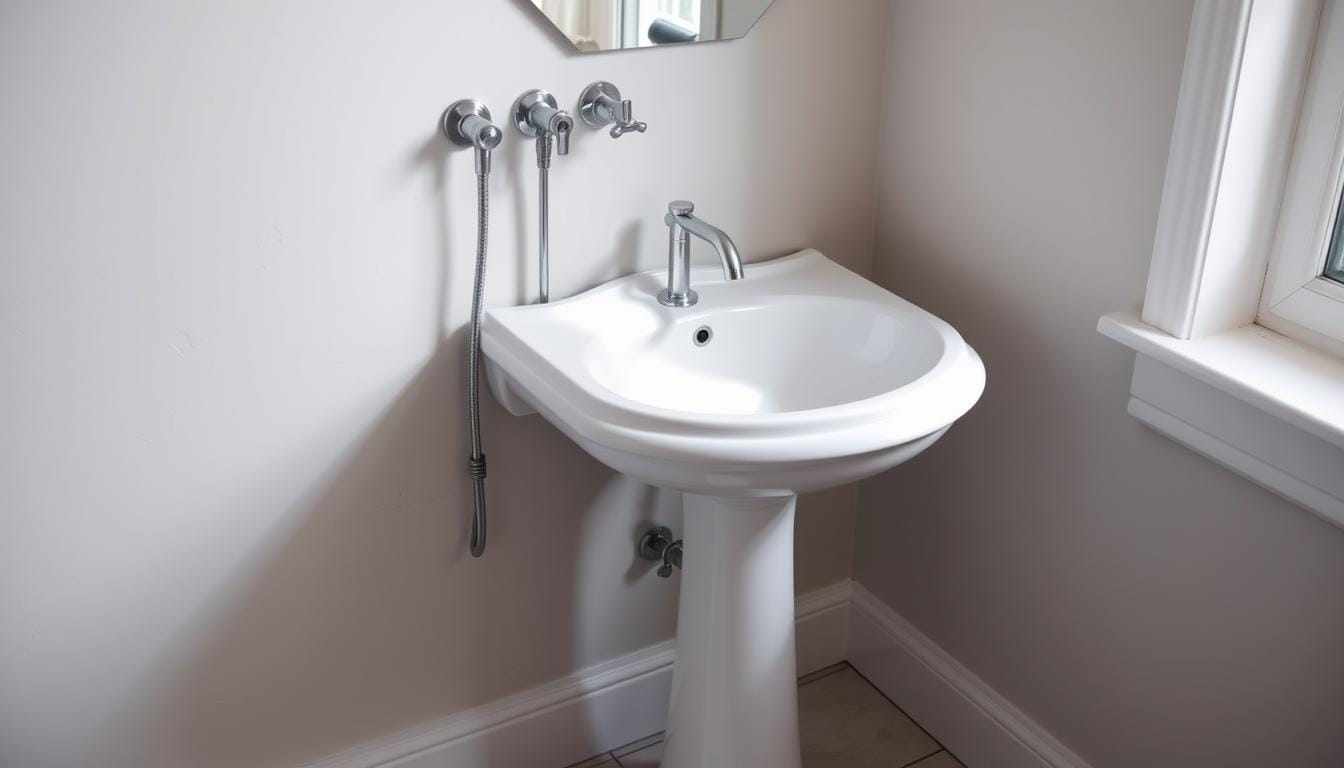 Installing a pedestal sink step-by-step