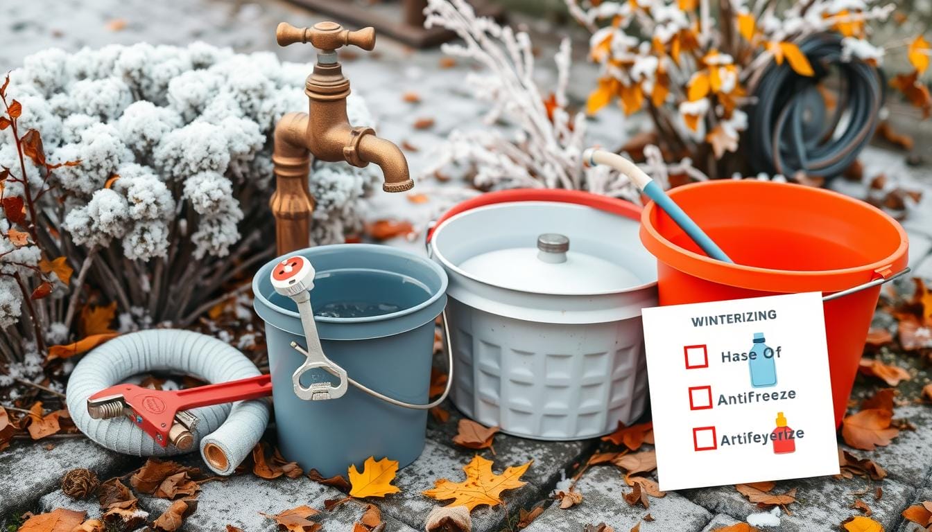Outdoor faucet winterizing checklist