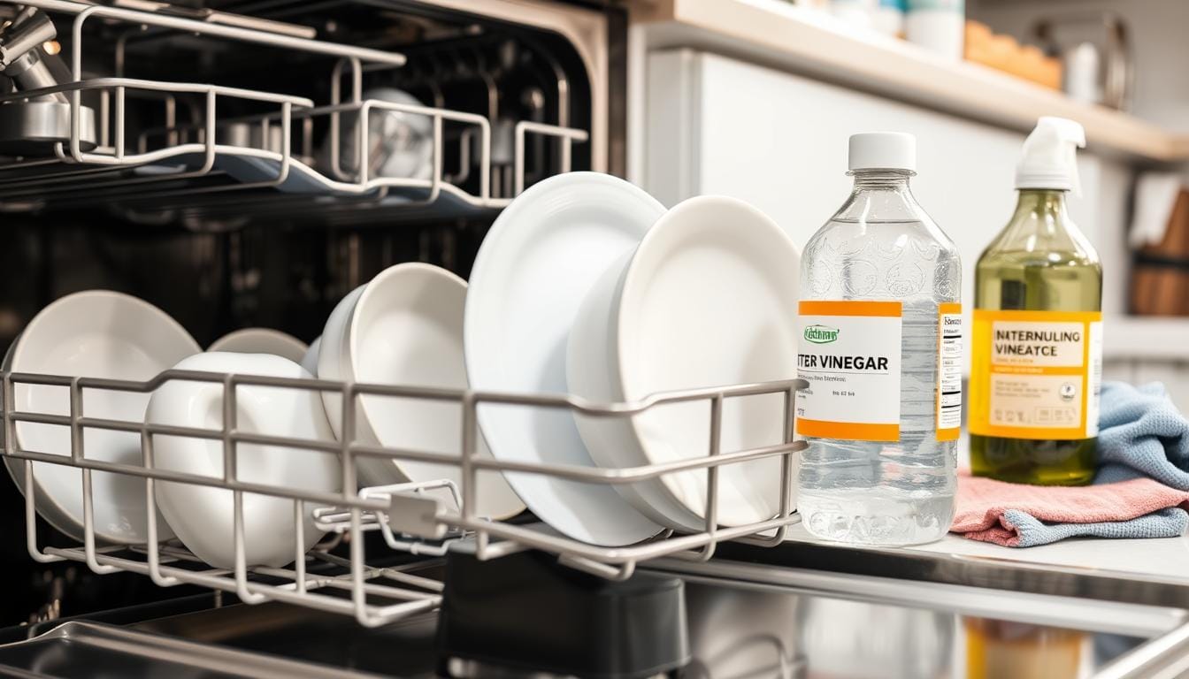 Using vinegar in the dishwasher cycle