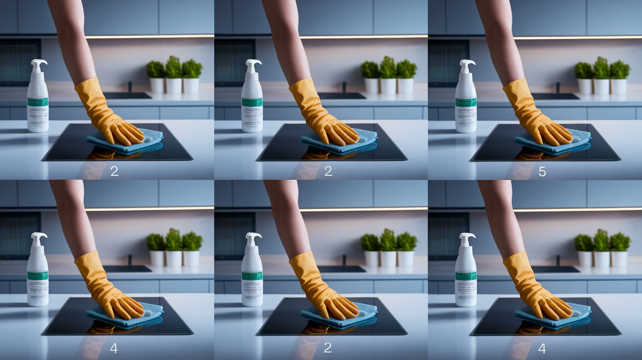 A series of high-definition, photorealistic clinical photographs illustrating a "Step-by-Step Cleaning Guide." Each image in the sequence depicts a distinct action, clearly numbered and linked by subtle, integrated arrows guiding the viewer's eye. The focus is on [Insert Specific Cleaning Action/Object Here, e.g., the proper technique for wiping a surface, the disassembly of a specific item for cleaning, the application of a cleaning solution]. The environment is a clean, well-lit professional space (e.g., a laboratory, a medical room, a pristine kitchen counter). Lighting is soft but highlights details precisely. Composition is clean and instructional, framing each step centrally with minimal distraction. Sharp focus is maintained on the action and relevant tools/materials. The overall aesthetic is professional, detailed, and easily understandable as a technical process.