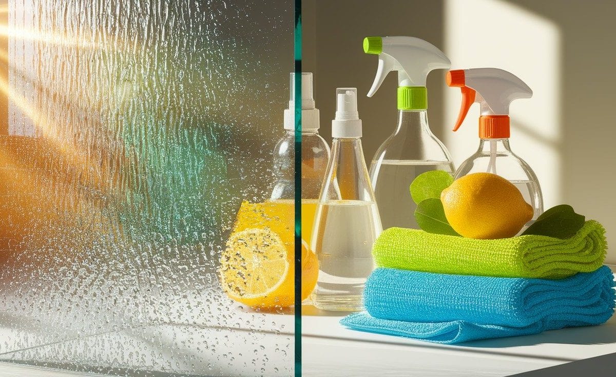 how to clean hard water stains from glass