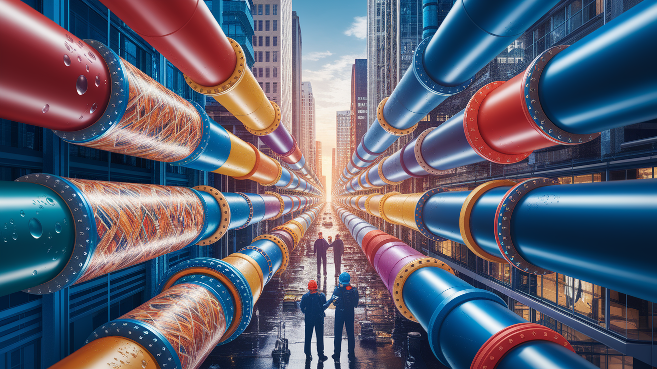 A conceptual illustration representing Long-Term Solutions for Pipe Protection. Visualize the main ideas: . Creative but clear representation of the concept. Style: photorealistic. high quality, detailed, professional, clean composition, good lighting, sharp focus, well-composed. high quality, professional, detailed, well-composed