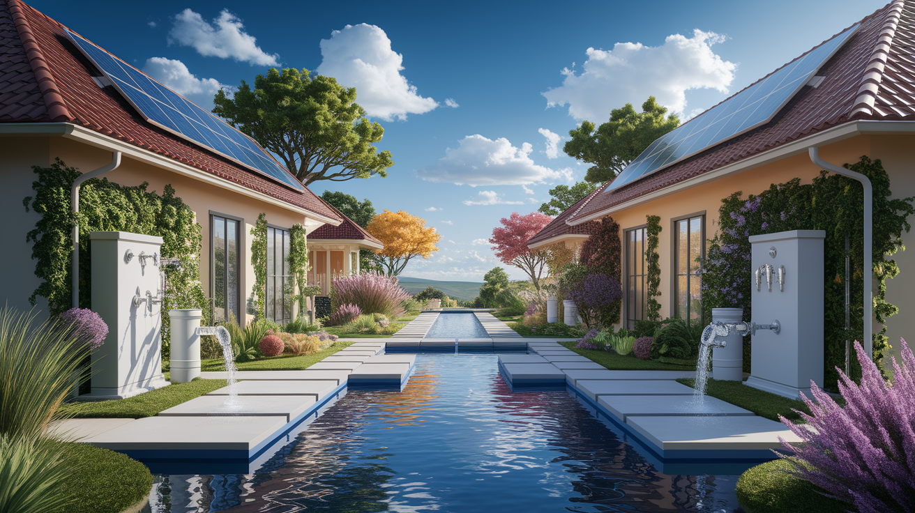 A conceptual illustration representing Introduction - Dive into Eco-Friendly Plumbing. Visualize the main ideas: . Creative but clear representation of the concept. Style: photorealistic. high quality, detailed, professional, clean composition, good lighting, sharp focus, well-composed. high quality, professional, detailed, well-composed